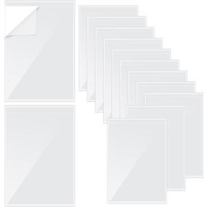 100Pcs Self Adhesive Display Pockets - 8.5 x 11 Inch Paper Sleeves for Wall and Door Communication, Clear Adhesive Sheet Protectors for Office, School, Box Posting Signs