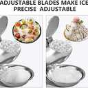 BI-DTOOL Shaved Ice Machine 380W Electric Ice Crusher Triple Blades Ice Crusher Shaver 286lbs/hr Snow Cone Machine 1500 RPM Stainless Steel Ice Shaver Ice Shaving Machine for Home and Commercial