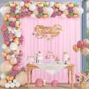 Chiffon Backdrop Curtain Pink Sheer Curtain Backdrop 5ft x 10ft 2 Pieces Wedding Party