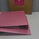 Paper Junkie 3 Ring Binder - Sparkly Pink Glitter Cover with File Folder Pockets - 2-Inch Rings with 350-Sheet Capacity - Portfolio Binder for School Supplies - Pack of 2-11 x 12 in