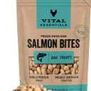 Vital Essentials Freeze Dried Dog Treats | Salmon Bites, Single Protein | Premium Quality | Grain Free Training Treats for Dogs, 5 oz Bag (EXP 12/04/27)