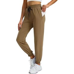 MIER Women's Lightweight Joggers Hiking Pants Quick Dry Athletic Zipper Pockets Running Pant, Water Resistant, XL