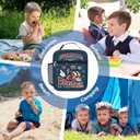 Clastyle Hero Insulated Kids Lunch Bag Large Thermal Cooler Bag for Boy Picnic School Lunch Box Tote,Blue Rugby