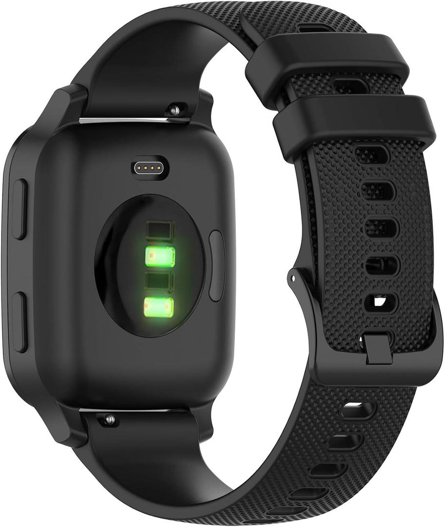 Bands Compatible with Garmin Venu/VenuSq Sq2/Venu2 Plus/Forerunner 55 165/Vivoactive 6 5 Band, Soft Silicone Quick Release Straps 20MM Replacement Wristband (10 Colors)