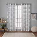 EXCLUSIVE HOME Kochi Light Filtering Linen Blend Grommet Top Curtain Panel Pair, 54"x84", Seafoam