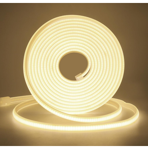 COB Neon LED Strip 32.8ft,110V 288 LEDs/m FCOB LED Strip Waterproof Flexible Super Bright Natural White COB Neon Rope Strip, Silicone LED Neon Strip with Switch Plug for Party, Stage