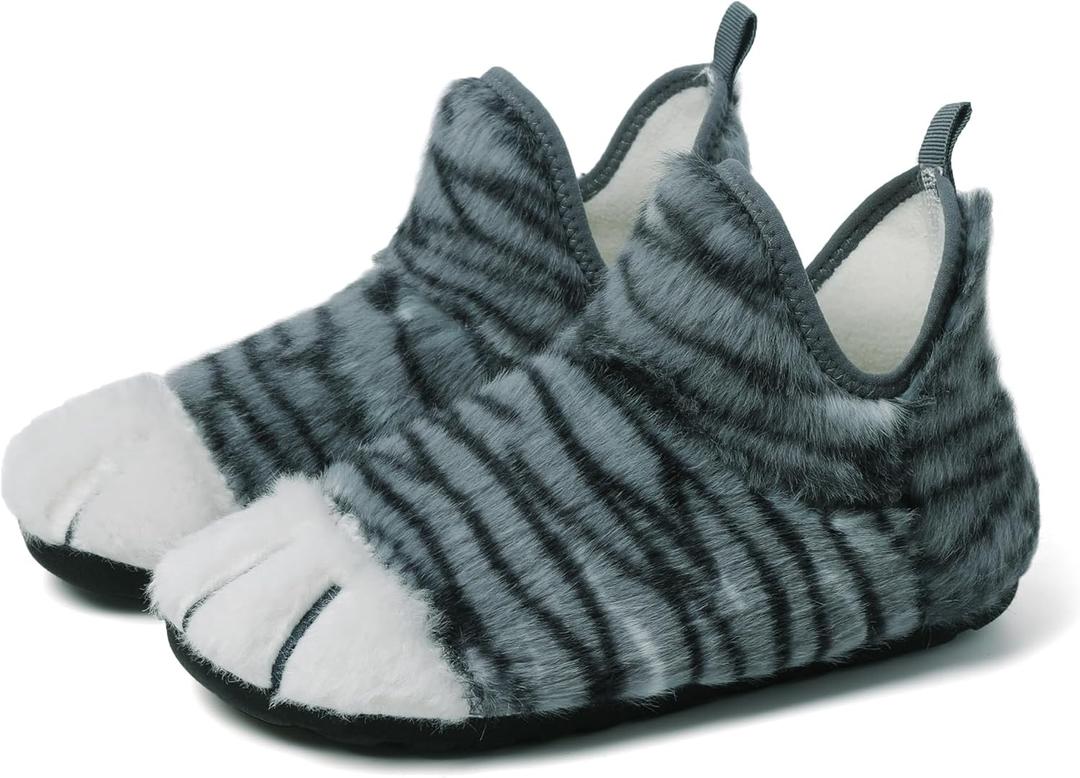 Women Men House Slippers Rubber Sole Indoor Slippers Socks Fuzzy Lightweight Non Slip Barefoot Slippers (8-8.5 Women/7-7.5 Men, Cyan)