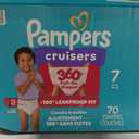 Pampers Diapers - Cruisers 360 - Size 7, 70 Count, up to 100% Leakproof Pull-On Diaper for Active Babies