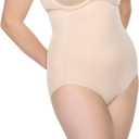 Naomi & Nicole Women's Plus-Size High-Waist Brief Shapewear | Women’s Tummy Control Underwear, Nude, 4X