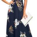 STYLEWORD Women's Summer Floral Halter Maxi Dress Vacation Semi Formal 2026. XS Size