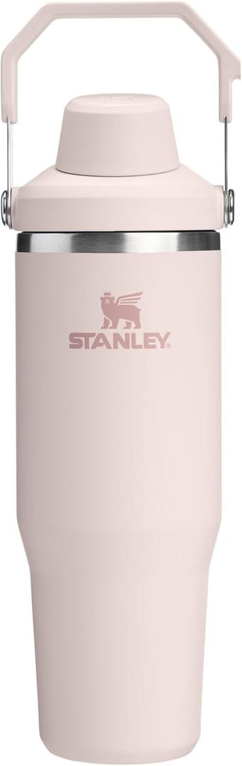Stanley IceFlow 2.0 Fast Flow Tumbler with Handle 30 oz | Twist On Angled Spout Lid | Leakproof Water Bottle | Insulated Stainless Steel | BPA-Free | Rose Quartz