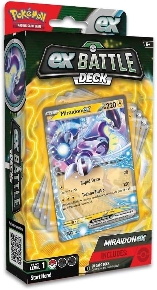 Pokemon TCG: Miraidon EX Battle Deck  (Ready-to-Play 60-Card Deck)
