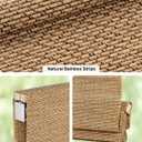 LazBlinds No Drill Bamboo Roman Shades, 35" W x 64" H, Star-Brown