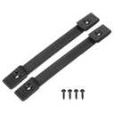 uxcell 9.7 Inch Speaker Handle Pull Cabinet Grasp Strap Style Spring Steel Handle with Screw Black 2Pcs