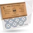 SUPERSCANDI 5 Pack Swedish Dishcloths for Kitchen - 100% Biodegradable & Compostable Reusable Paper Towels Washable, Food-Safe & Without Plastic - Dish Rags Suitable for Any Surface, Artdeco Blue