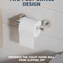 RARXTR Bathroom Toilet Paper Holder Wall Mount SUS304 Stainless Steel Double Post Pivoting Toilet Paper Roll Holder Wall Mounted for Bathroom RV Commercial Toilet Tissue Dispensers, Brushed Nickel