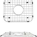 2pcs Sink Protectors Stainless Steel Sink Bottom Grid for Kitchen 14 x 12 inch, Heavy Duty Kitchen Grid Sinks Bottom Protector Center Drain Hole(2 Pack, 14"×12")