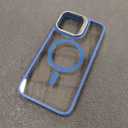 ESR for iPhone 13 Pro Max Case, Compatible with MagSafe, Built-in Camera Ring Stand, Military-Grade Protection, Magnetic Phone Case for iPhone 13 Pro Max, Classic Series, Clear Blue