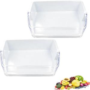 [UPGRADE] 2PCS DA97-06419C Refrigerator Door Shelf Basket Bin (Right Side) Compatible with RFG297HDBP, RFG298HDRS, RFG29PHDRS, Replaces DA63-04314, DA63-04316, AP4567198