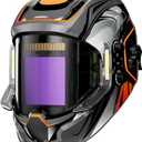 ANDELI Welding Helmet - Panoramic 180° View 3.94"X3.74", LED Lighting True Color Auto Darkening Welding Helmet with Light, 4 Arc Sensor, 4/5-8/9-13 Type-C Charging