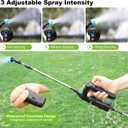 Battery Powered Sprayer Wand, 32 Inch Garden Sprayer Telescopic Wand with 3 Adjustable Speeds, Battery Indicator, 26.2 FT Hose, 7.4V Rechargeable Water Sprayer Wand with 4 Adjustable Nozzles & Filter