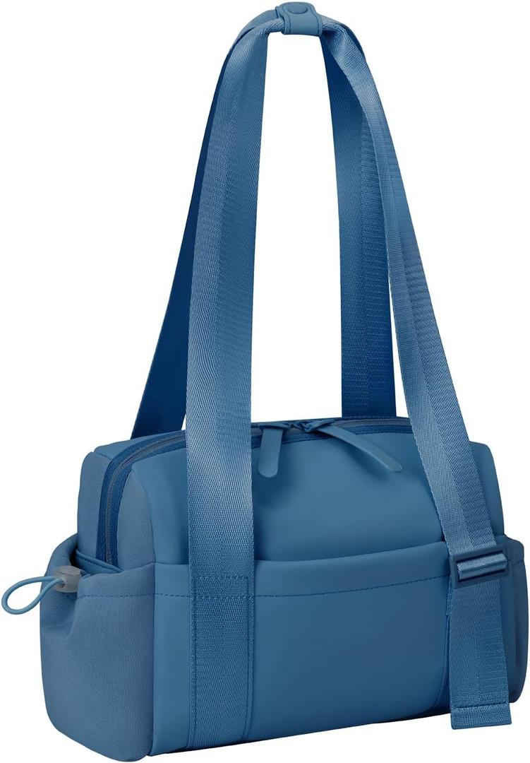 Mini Gym Bag for Women Girls Small Gym Tote Bag with Wet Compartment Waterproof Travel Duffle Bag Cute Workout Sport Bag (Dark Cyan-12in)