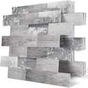 20-Sheet Peel and Stick Wall Tile Farmhouse Kitchen Backsplash Self Adhesive Shiplap Wood Look, (13.5" x 11.4")