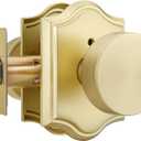 Haidms 1 Pack Brushed Gold Door Knobs Interior, Zinc Alloy Privacy Door Knob Heavy Duty, Gold Interior Door Knobs Bedroom