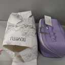 BOYATU Travel Makeup Bag Cosmetic Bags for Women: Large Capacity 3 Pcs Set Make up Bag with Compartments - Waterproof Vegan Leather Toiletry Organizer Bags with Handle (L01 Purple)