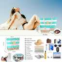 Extra Pool Beach Monogrammed Tote Bag with Zipper, Initial Birthday Travel Christmas Personalized Gifts for Women
 (S)