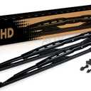 ClixWipers Heavy Duty 2-Pack 32" + 32" Windshield Wiper Blades Steel Frame Automotive Replacement Windshield Wiper Blades Fits .5 to 2/3 Inch Saddle Arms For Truck, Bus, RV & Equipment