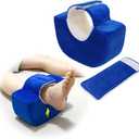 Foot Elevation Pillow Post Surgery Ankle Heel Protector for Pressure Sores Leg elevation Feet Pillow for Swelling Bed Sore Pressure Ulcer Cushion Ankle Support Foot Cradle Surgery Recovery Supplies (Blue-1pc)