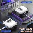 4 x R-fun for AirPods 3 Case Cover with Lock & Cleaning Kit, Keychain, Magnetic Lid, Compatible with AirPods 3rd Generation 2021 Protective Case, Support Wireless Charging, White