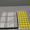 36 Clear Pockets Classroom Pocket Chart for Cell Phones, Pocket Chart for Calculator Phone Holder with 36 Number Stickers and Hooks (White)