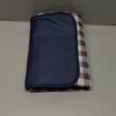 Wind Tour Waterproof Picnic Blanket with Carry Strap - Foldable Sandproof Outdoor Mat for Camping, Beach, Park - 59" x 71", Coffee Grid (Single Mat)