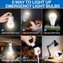 Ostwiki 10 Pack A19 Rechargeable Bulbs for Lamps Emergency Light Bulbs for Power Outage Hurricane Blizzard, E26 9W 3000K Warm Battery Backup LED Light Bulbs for Outdoor Camping Hiking
