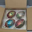 Glass Egg Ornaments, 4 Piece Set