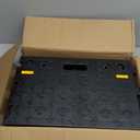 4" high 2-Piece Portable Automotive Curb Ramp, Heavy-Duty Plastic Threshold Ramp Track Interlocking Step Ramp Structure 6600 Lbs Load Capacity for Cars, Wheelchairs, Bikes, Motorcycles