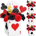 Zhanmai 12 Pcs Casino Favor Boxes 6.7 x 5.5 x 5.5 Inch Paper Poker Boxes Casino Table Decorations for Las Vegas Game Night Birthday Party Themed Centerpieces Decorations