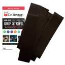 CATTONGUE GRIPS 2 Non-Abrasive Grip Tape Strips - Heavy-Duty, Waterproof Anti-Slip Tape for Furniture, Bathtubs, Frames, Gaming & More - Indoor & Outdoor Anti-Slip Solution (Black) (1-Pack)