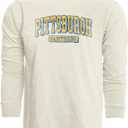 Blue 84 NCAA Unisex-Adult NCAA Officially Licensed Long Sleeve T-Shirt Ivory Dyed Ringspun Vintage (S)