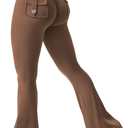 YEOREO CoreFlex Flare Leggings with Pockets for Women Scrunch Workout Leggings Butt Lifting Gym Yoga Pants, Size: S