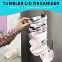 Magnetic Cup Holder for Stanley 40 oz, Fridge Magnet Organizer Set Include Stanley Cup Holder - Tumbler Lid Organizer - 6 Hooks for Storage Kitchen Accessories, Storage for Stanley Accessories