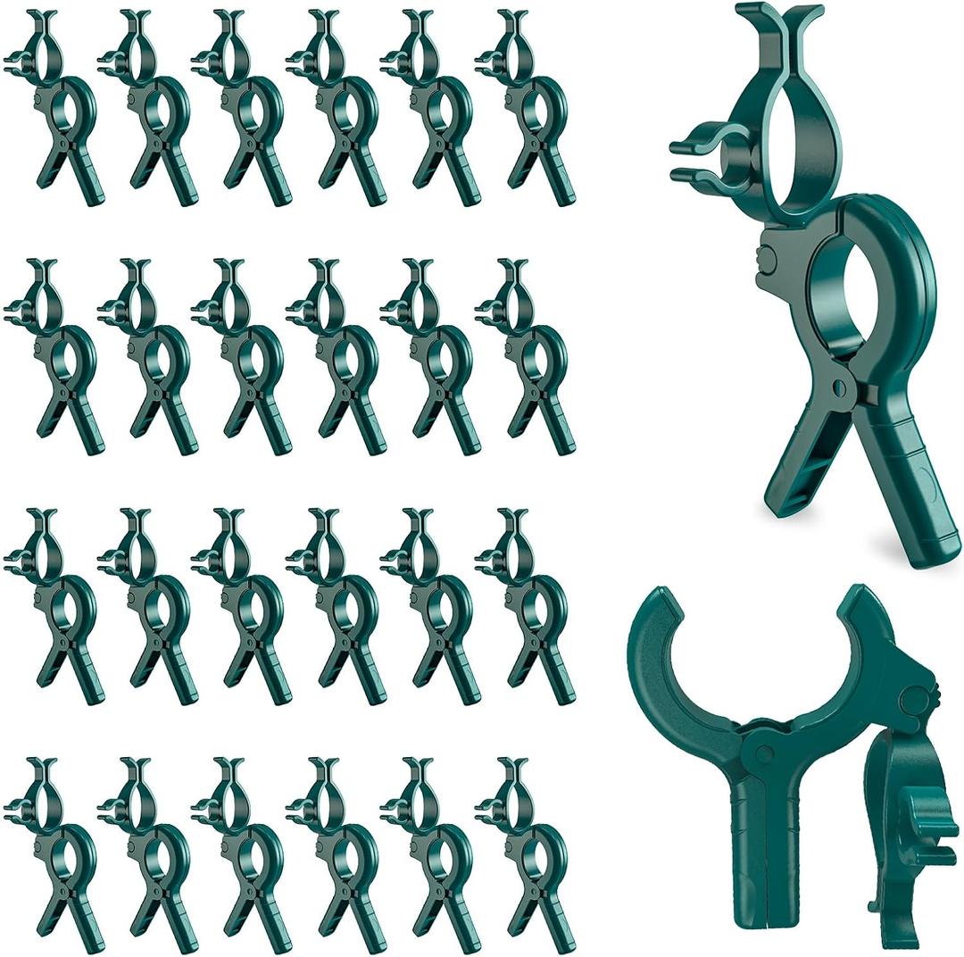 C7 C9 Christmas Lights Spring Clips,50Pcs Universal Clips Accommodate with E12 E17 Base & Mini lights & Wire for Christmas String Lights Outdoor,Perfect for Outside Gutter Roofline Railing Fence (50packs)