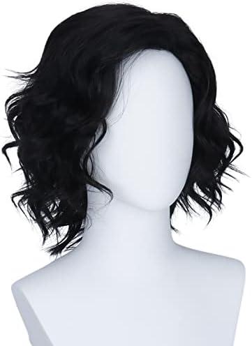 Yan Dream Black Curly Wig Men Short Hair Wig Halloween Male Cosplay Costume Party Accessory Yan Dream Black Curly Wig Men Short Hair Wig Halloween Male Cosplay Costume Party Accessory