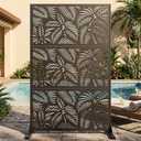72" H Outdoor Privacy Screen, Palm Tree Privacy Panel for Patio&Backyard