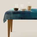 Teal Grey Tablecloth Turquoise Rectangle Table Cloth Washable Table Cover for Decoration Kitchen Dining Room 60x90 Inch