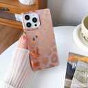 3 x Jmltech Edge Case for iPhone 15 Pro - Shockproof Glitter Bling Slim Soft Silicone Gel Flexible Protective Phone Case (Rose Gold Leopard)