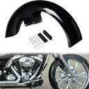 HDBUBALUS 21" Motorcycle Front Fender Mudguards For 120 / R21 Tire Fit for Harley Bagger Touring Road King Electra Glide Street Glide FLHR FLHX Gloss Black
