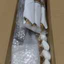 Morejoy 175PCS Clear Brown Plastic Plates - Disposable Gold Party Plates & Pre Rolled Napkins with Cutlery for 25 Guests, 50Plates, 75Silverware, 25Cups, 25Napkin for Party & Christmas